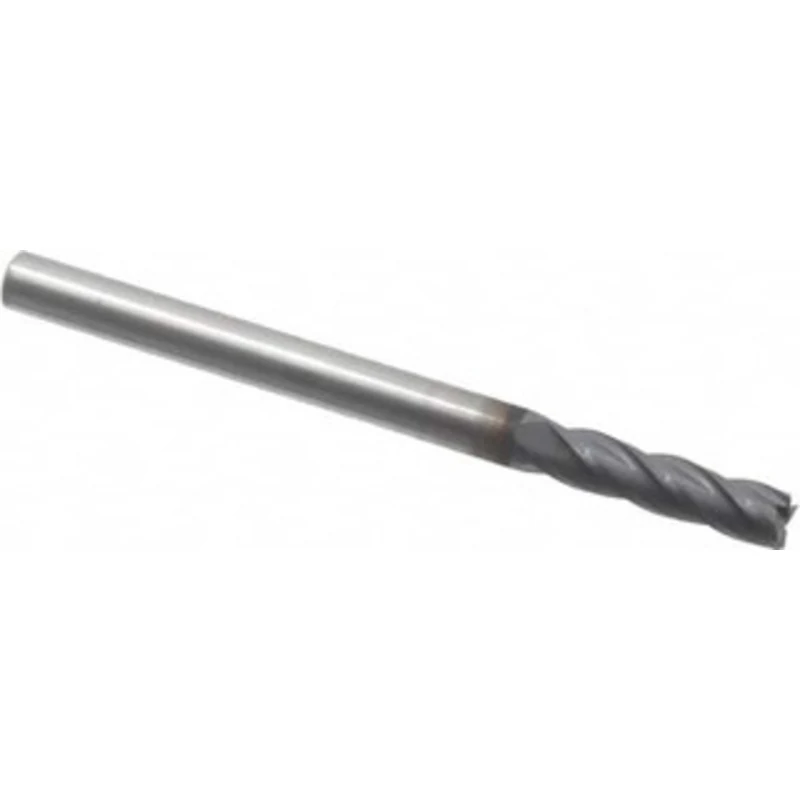 KYOCERA SGS 3/16, 3/4 LOC, 3/16 Shank Diam, 2-1/2 OAL, 4 Flute, Solid Carbide Square End Mill Single End, AlTiN Finis...